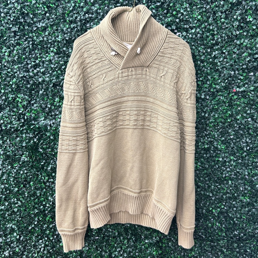H&M Beige Textured Men's Sweater